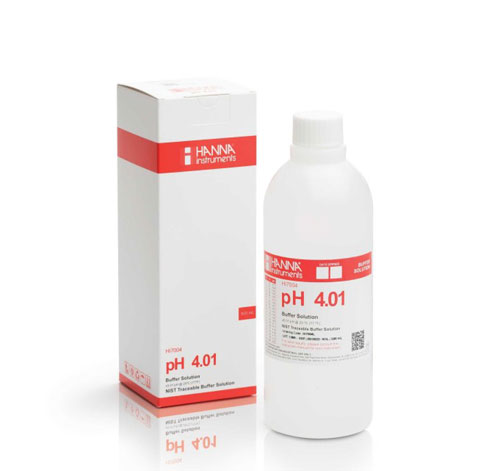 4.01 pH Buffer Solution, 500 mL bottle (HI-7004L)