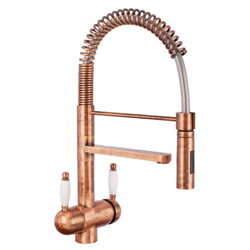 Tatiana Copper Pull-Out Spray-Hose 3-Way Tap (Triflow Filter Tap)