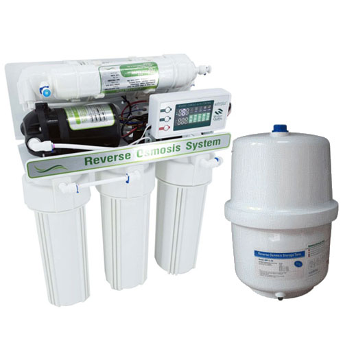 Aquarius 5 Stage LCD Undersink Drinking Water Filter + Booster (100 GPD)